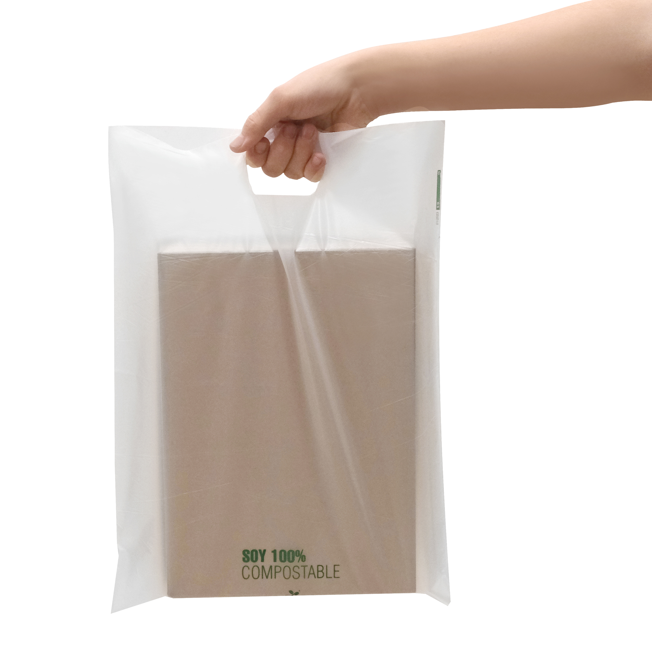 COMPOSTOK | 100 Bolsas para recogida residuos orgánicos 40x60 cm,  Compostable 100%. La alternativa al plástico convencional. Para personas